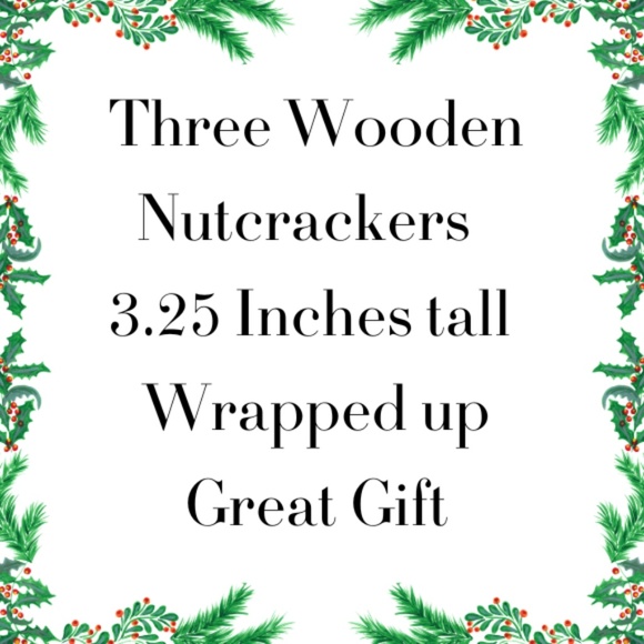 Set of Three Colorful Wooden Nutcrackers Wrapped up - Great Gift - Picture 7 of 7